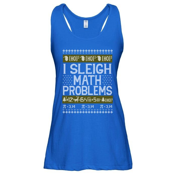 Math Teacher I Sleigh Math Problems Christmas Ugly Sweater Gift Ladies Essential Flowy Tank