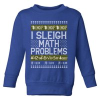 Math Teacher I Sleigh Math Problems Christmas Ugly Sweater Gift Toddler Sweatshirt