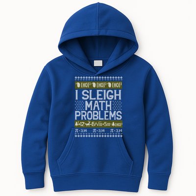 Math Teacher I Sleigh Math Problems Christmas Ugly Sweater Gift Kids Hoodie