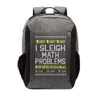 Math Teacher I Sleigh Math Problems Christmas Ugly Sweater Gift Vector Backpack