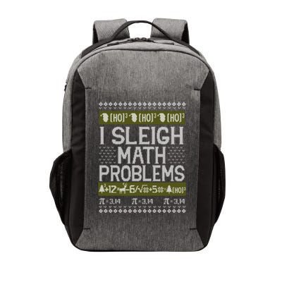 Math Teacher I Sleigh Math Problems Christmas Ugly Sweater Gift Vector Backpack