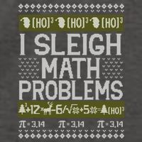 Math Teacher I Sleigh Math Problems Christmas Ugly Sweater Gift Vector Backpack