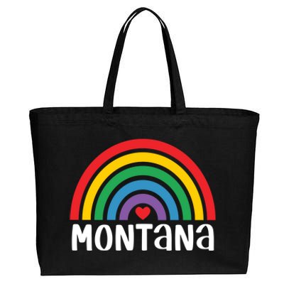 Montana Travel I Love Montana Usa Gift Cotton Canvas Jumbo Tote