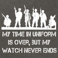 My Time In Uniform Is Over But My Watch Never Ends Army Cotton Canvas Backpack