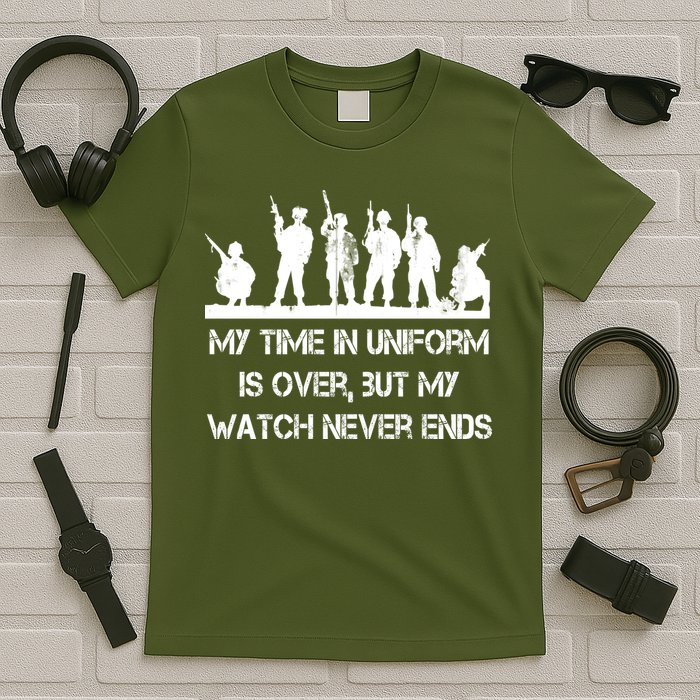 My Time In Uniform Is Over But My Watch Never Ends Army T-Shirt