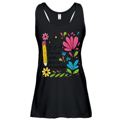 Math Teacher Ive Got Skills Theyre Multiplyin Mathematics Ladies Essential Flowy Tank