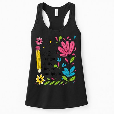 Math Teacher Ive Got Skills Theyre Multiplyin Mathematics Womens Tank Top