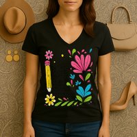Math Teacher Ive Got Skills Theyre Multiplyin Mathematics Women's V-Neck T-Shirt