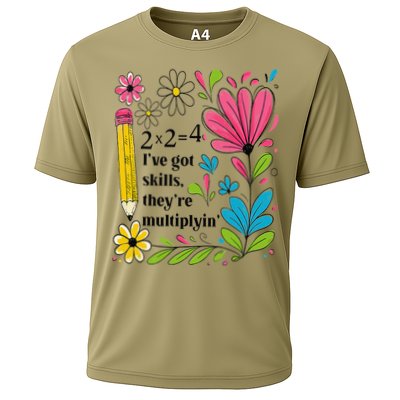Math Teacher Ive Got Skills Theyre Multiplyin Mathematics Cooling Performance Crew T-Shirt