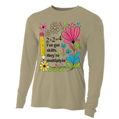 Math Teacher Ive Got Skills Theyre Multiplyin Mathematics Cooling Performance Long Sleeve Crew