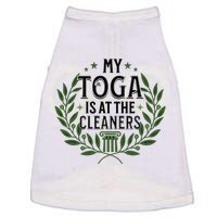 My Toga Is At The Cleaners Funny Toga Party Doggie Tank