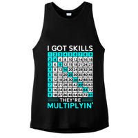 Math Teacher I Got Skills They're Multiplying Ladies PosiCharge Tri-Blend Wicking Tank
