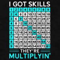 Math Teacher I Got Skills They're Multiplying Ladies PosiCharge Tri-Blend Wicking Tank