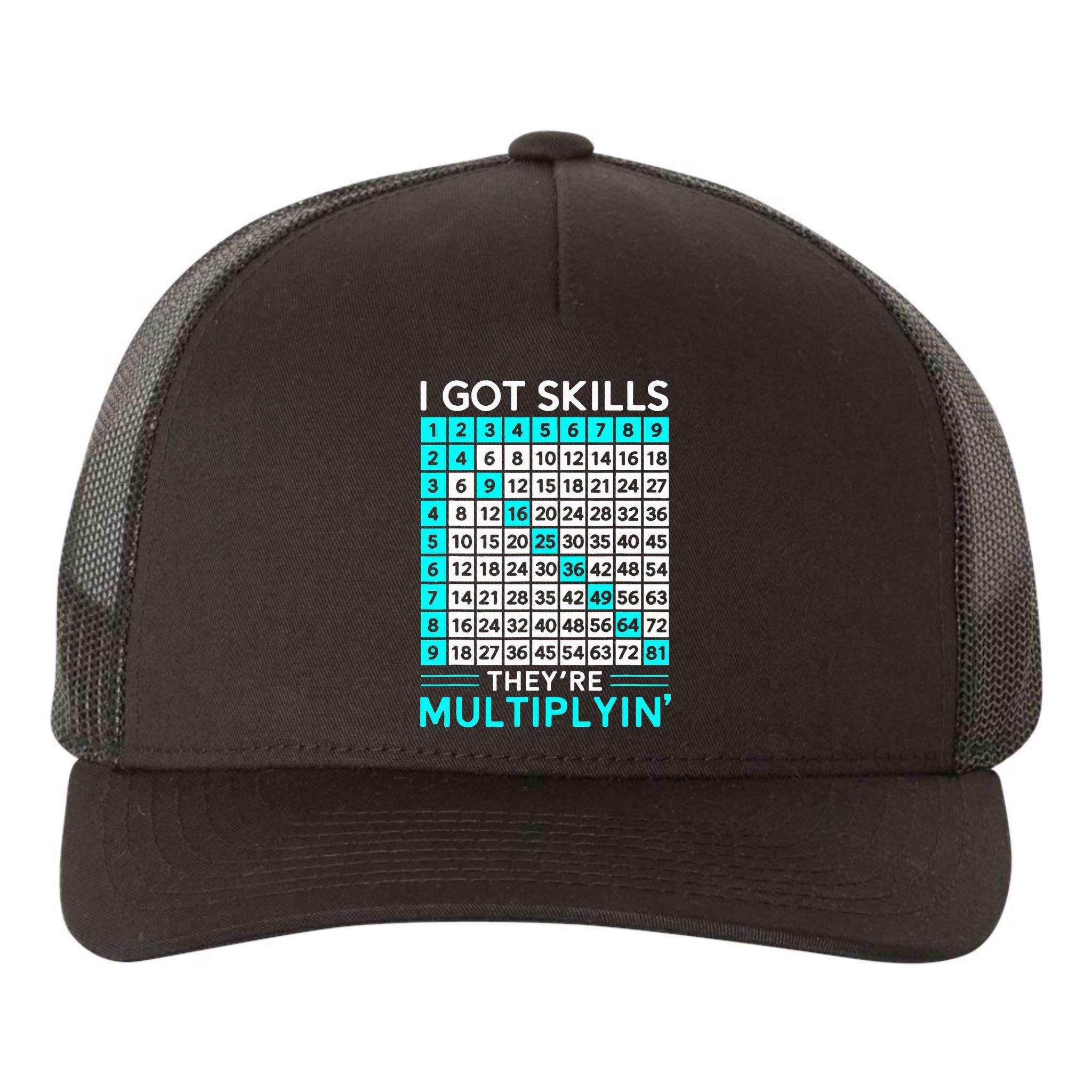 Math Teacher I Got Skills They're Multiplying Yupoong Adult 5-Panel Trucker Hat