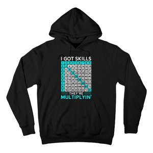 Math Teacher I Got Skills They're Multiplying Hoodie