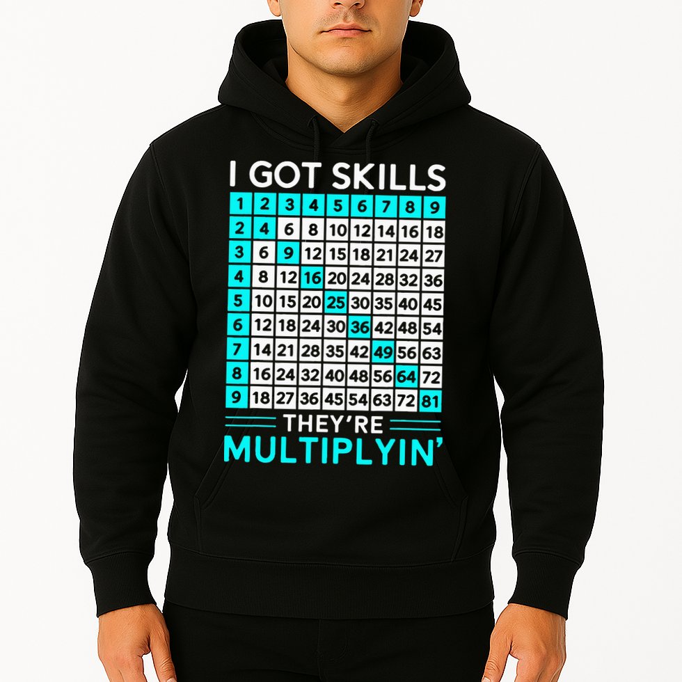 Math Teacher I Got Skills They're Multiplying Hoodie