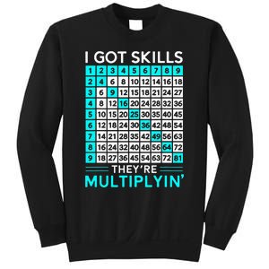 Math Teacher I Got Skills They're Multiplying Sweatshirt