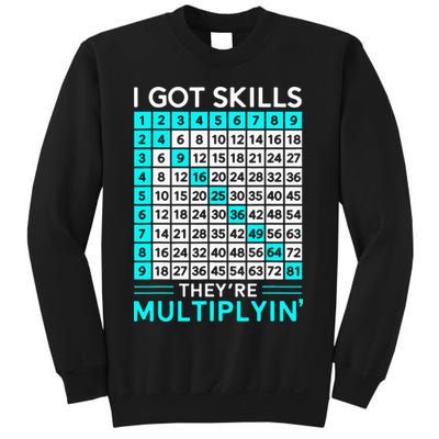 Math Teacher I Got Skills They're Multiplying Sweatshirt