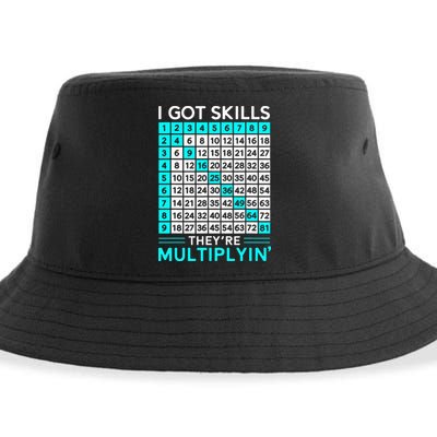 Math Teacher I Got Skills They're Multiplying Sustainable Bucket Hat
