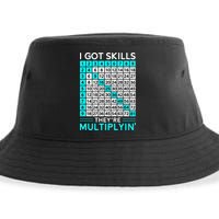 Math Teacher I Got Skills They're Multiplying Sustainable Bucket Hat