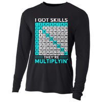 Math Teacher I Got Skills They're Multiplying Cooling Performance Long Sleeve Crew