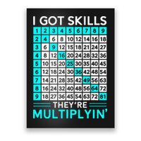 Math Teacher I Got Skills They're Multiplying Poster