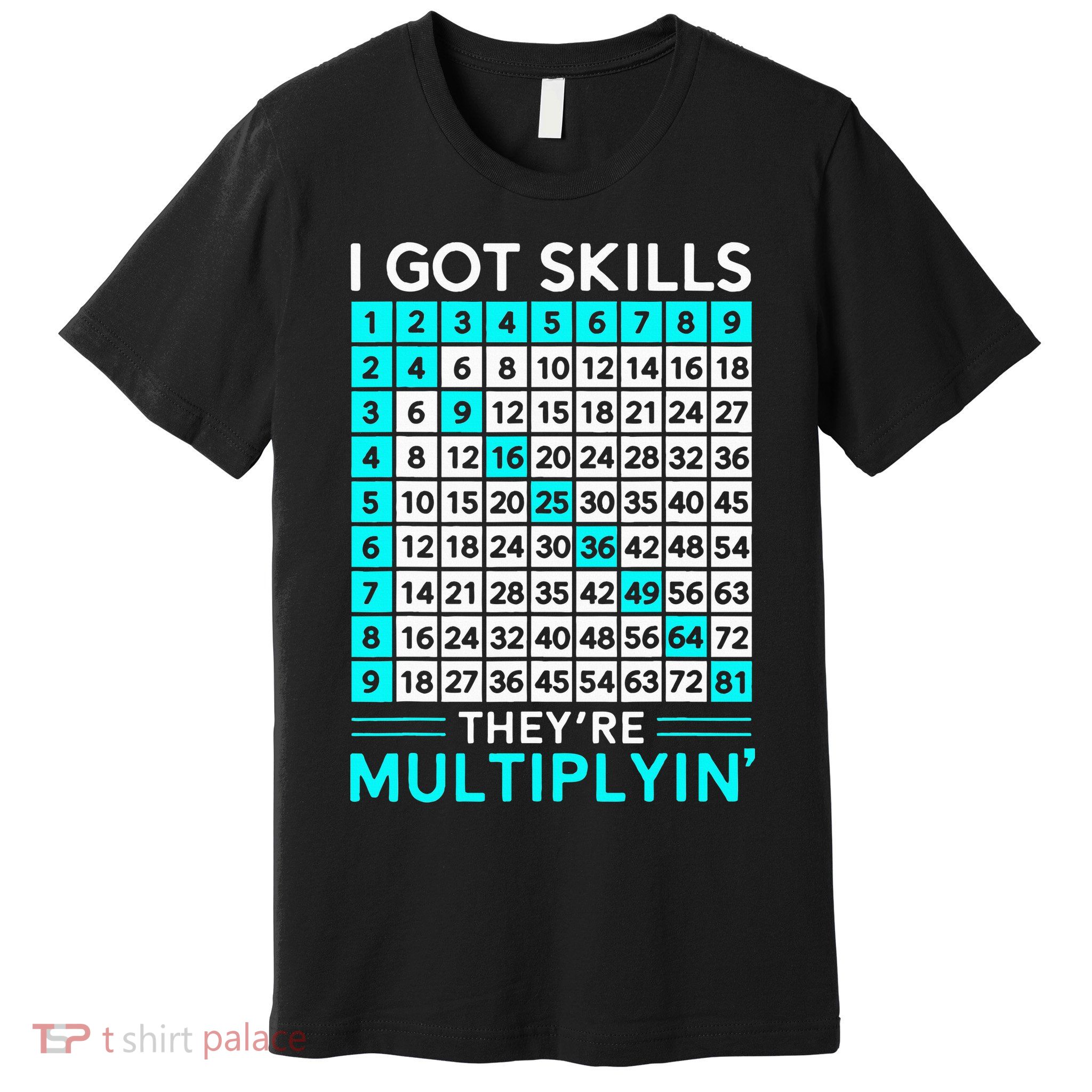 Math Teacher I Got Skills They're Multiplying Premium T-Shirt