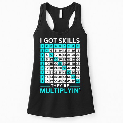 Math Teacher I Got Skills They're Multiplying Womens Tank Top