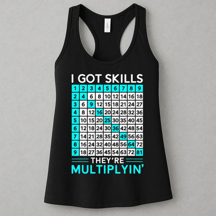 Math Teacher I Got Skills They're Multiplying Womens Tank Top
