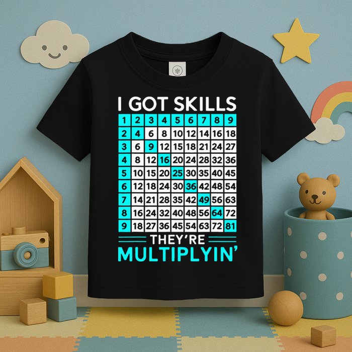 Math Teacher I Got Skills They're Multiplying Toddler T-Shirt