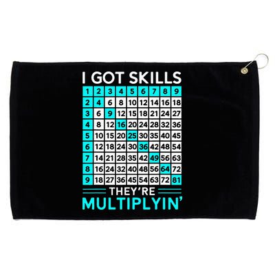 Math Teacher I Got Skills They're Multiplying Grommeted Golf Towel