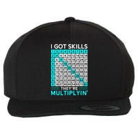 Math Teacher I Got Skills They're Multiplying Wool Snapback Cap