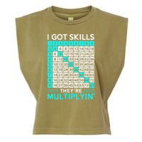 Math Teacher I Got Skills They're Multiplying Garment-Dyed Women's Muscle Tee