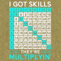 Math Teacher I Got Skills They're Multiplying Garment-Dyed Women's Muscle Tee