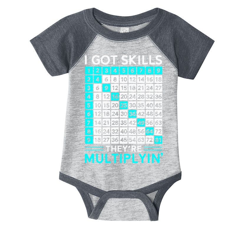 Math Teacher I Got Skills They're Multiplying Infant Baby Jersey Bodysuit