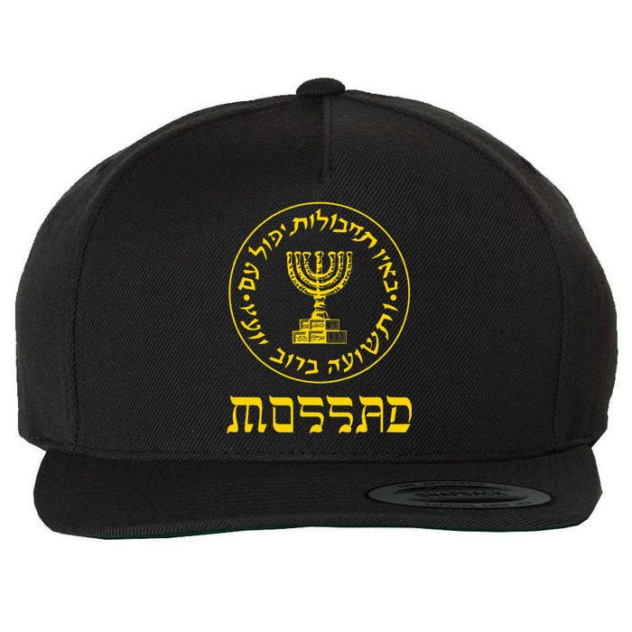 Mossad T Idf Israel Secret Service Logo Tzahal Mossad Wool Snapback Cap