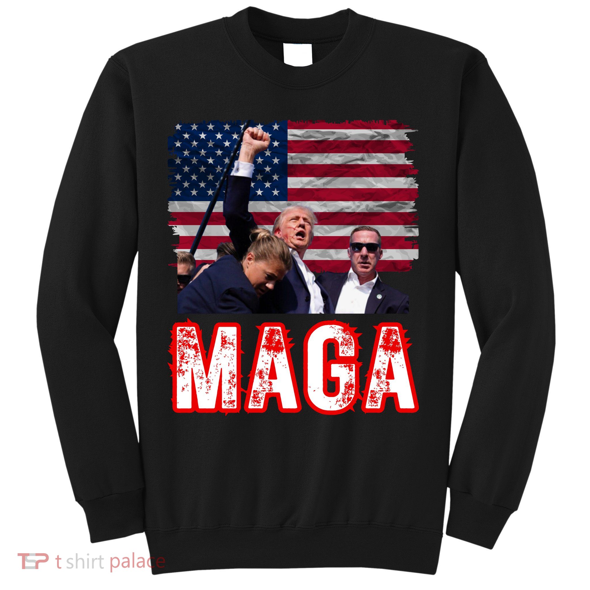 Maga Trump Iconic Fist Raised Sweatshirt