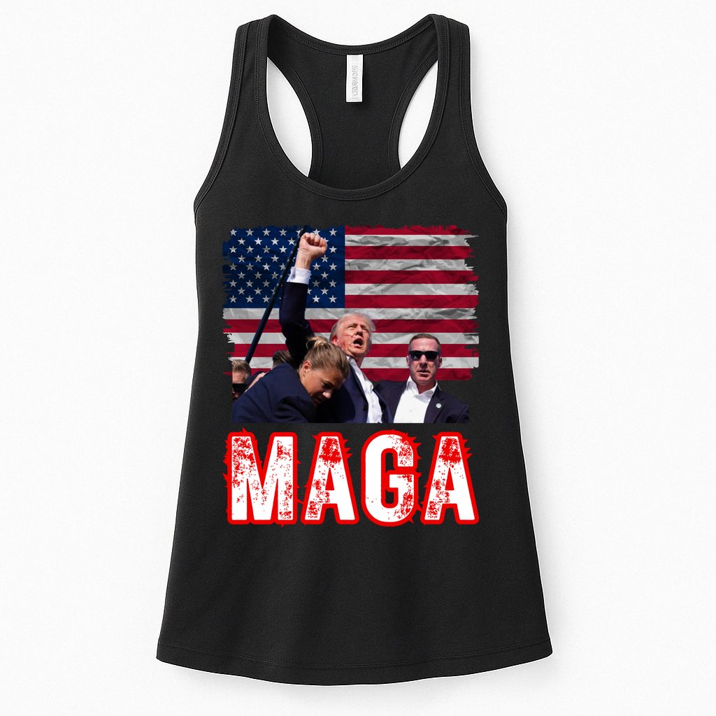Maga Trump Iconic Fist Raised Womens Tank Top