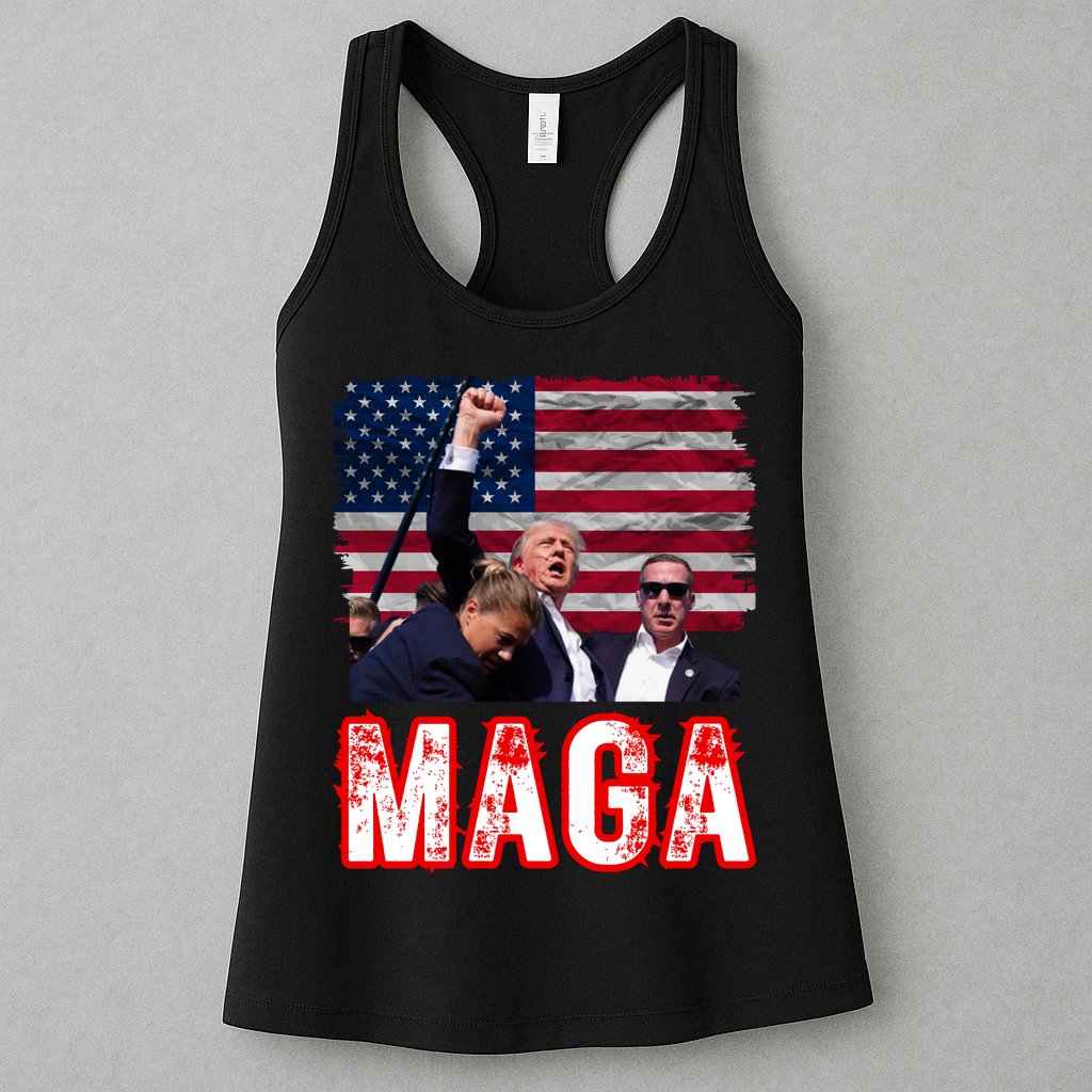 Maga Trump Iconic Fist Raised Womens Tank Top