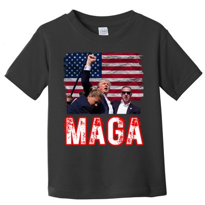 Maga Trump Iconic Fist Raised Toddler T-Shirt