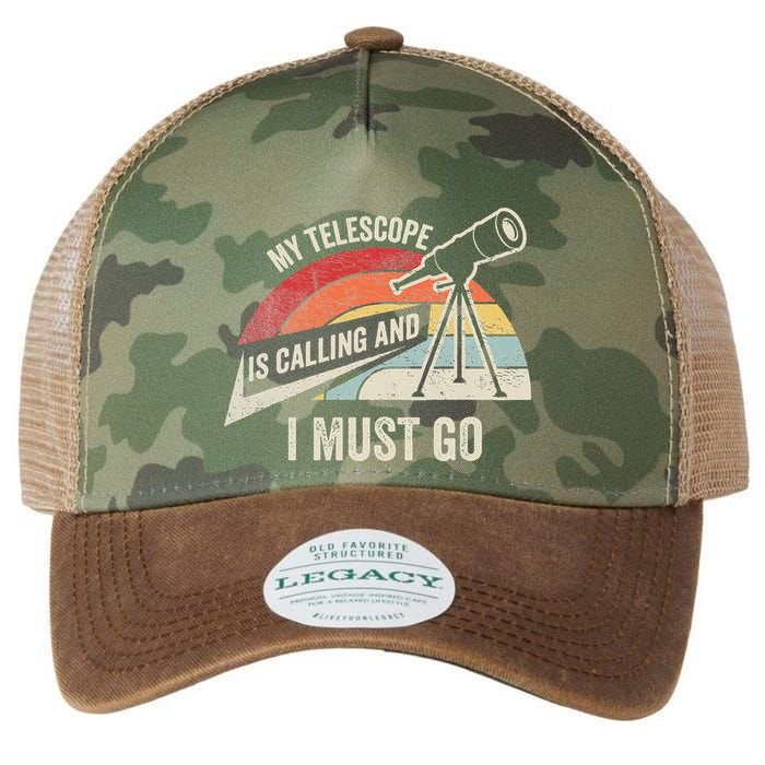 My Telescope Is Calling And I Must Go Astronomy Telescope Legacy Tie Dye Trucker Hat