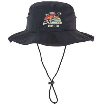 My Telescope Is Calling And I Must Go Astronomy Telescope Bucket Hat