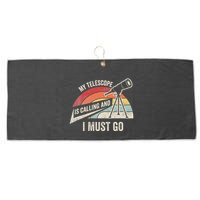 My Telescope Is Calling And I Must Go Astronomy Telescope Large Microfiber Waffle Golf Towel