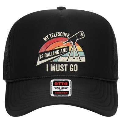 My Telescope Is Calling And I Must Go Astronomy Telescope Trucker Hat