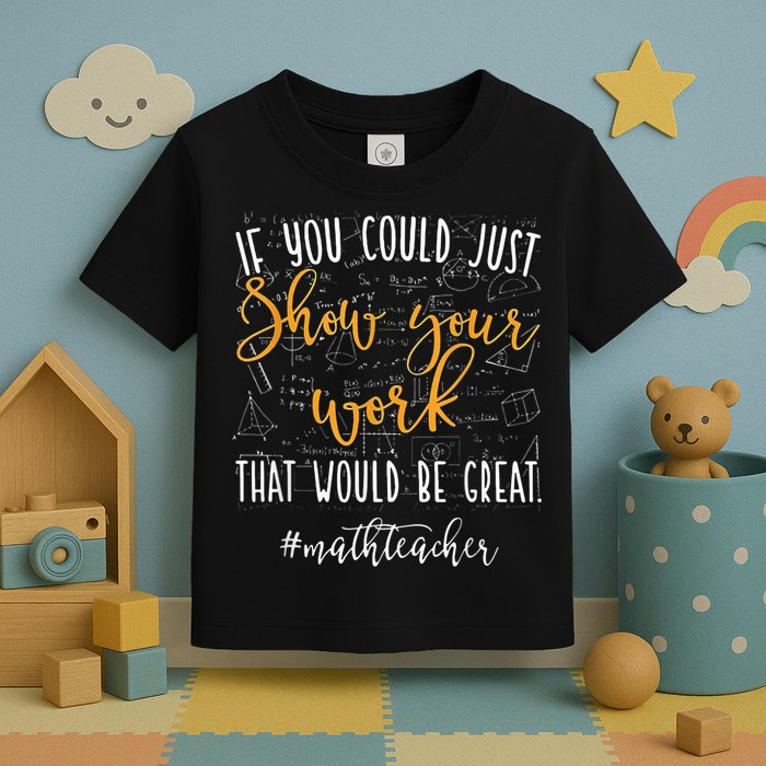Math Teacher If You Could Just Show Your Work Toddler T-Shirt