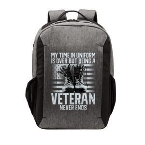 My Time In Uniform Is Over But Being A Veteran Never Ends Vector Backpack