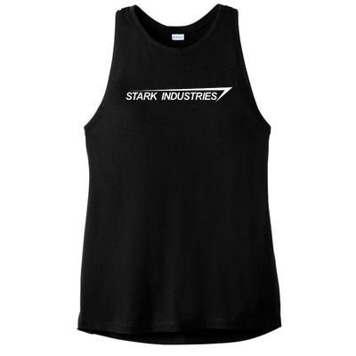 Movie Tshirt Inspired By The Film Ironman Stark Industries Ladies PosiCharge Tri-Blend Wicking Tank