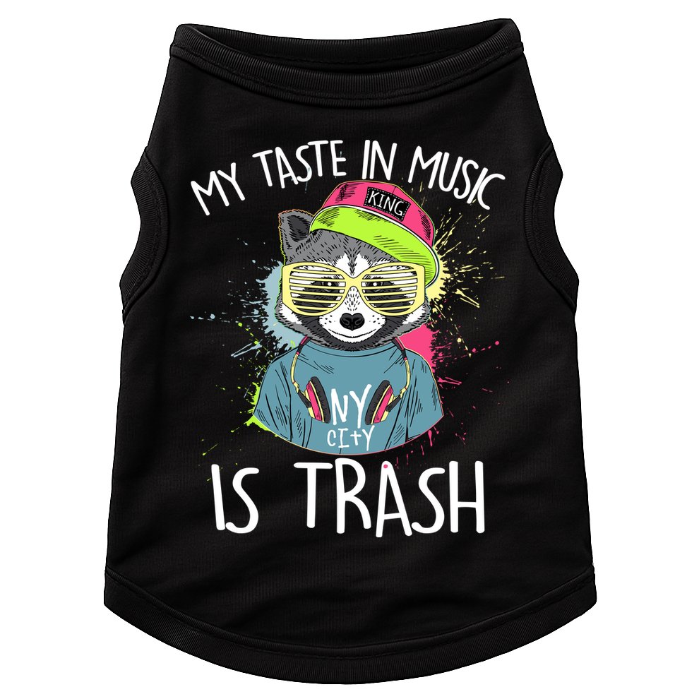 My Taste In Music Is Trash Hip Hop Hipster Raccoon Doggie Tank