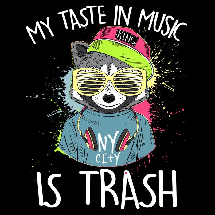My Taste In Music Is Trash Hip Hop Hipster Raccoon Performance Shirt