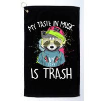 My Taste In Music Is Trash Hip Hop Hipster Raccoon Golf Towel